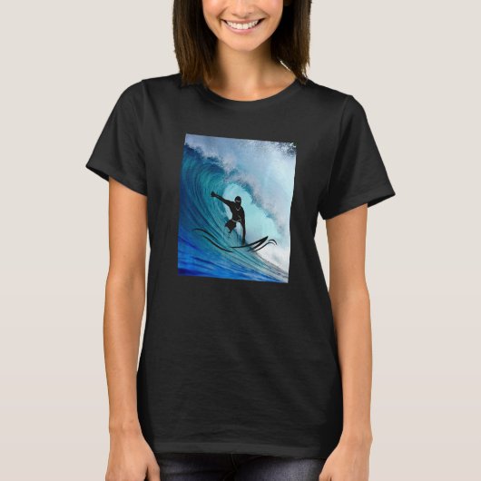 T-shirt Surfer Surfing Hawaiian Waves Beach Summer Surfboa (Devant)