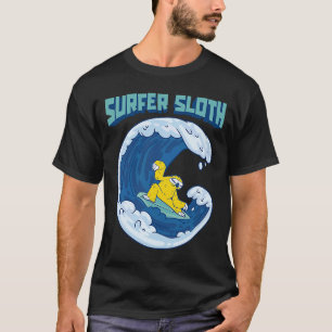 T-shirt Surfer Surfrider Waves Surfboard Surfboard Sloth
