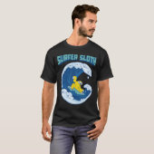 T-shirt Surfer Surfrider Waves Surfboard Surfboard Sloth (Devant entier)