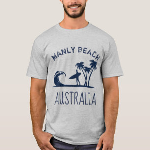 T-shirt Surfer viril de l'Australie de plage