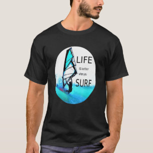 T-shirt Surfer Wave Rider Sayers Surfer Pour Hommes Et Fem