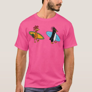 T-shirt Surfers Up Chicken Joe et Cody Maverick Surf Art