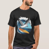 T-shirt Surfeur d'hiver Mouette, Surf de Mouette (Devant)