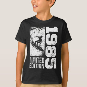 T-shirt Surfeur Planche de surf Vintage Né 1985 Anniversai