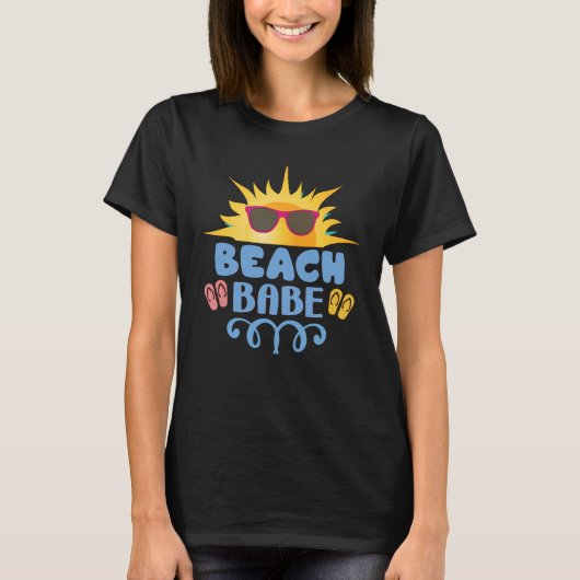 T-shirt Surfeuse Cocon d'Été de la Plage (Devant)