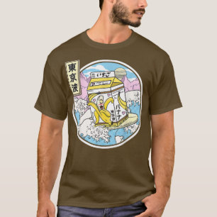 T-shirt Surfing Banana Milk Carton Japan Wave Kawaii Vapor