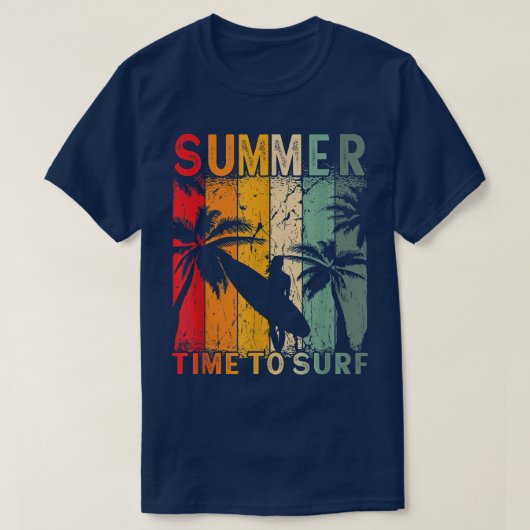 T-shirt Surfing Beach Surfer Board Summer Time To Surf 203 (Design devant)