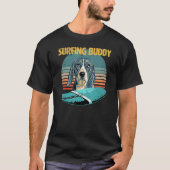 T-shirt Surfing Buddy & Sweet Beagle aime surfer (Devant)