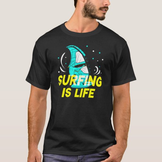 T-shirt Surfing, C'Est La Vie Dit Surfer Surf Surfboard (Devant)
