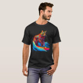 T-shirt Surfing Maine Coon Cat Surf (Devant entier)