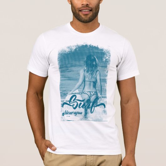 T-shirt Surfing Nicaragua (Devant)