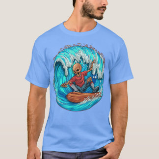 T-shirt Surfing Skeleton Surfer Gifts For Men Women Boys O