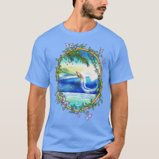 T-shirt Surfing Surfer Vintage Retro Throwback 70's Surf