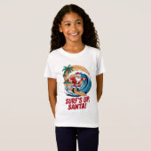 T-Shirt Surf's up Santa Christmas (Devant entier)