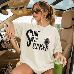 T-shirt Surfsable Couchers de soleil Vibes de plag