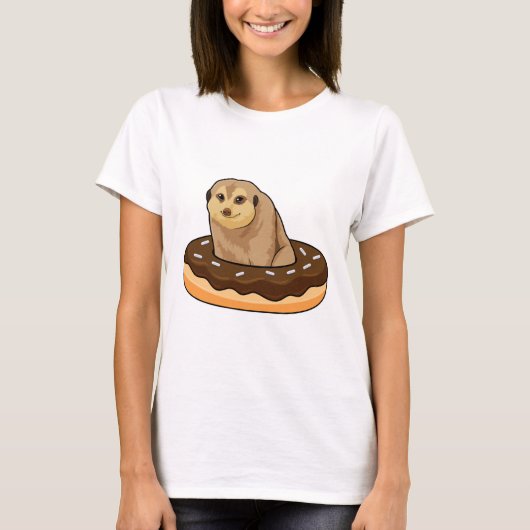 T-shirt Suricate avec Donut (Devant)