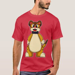 T-shirt Suricate avec lunettes à cravate