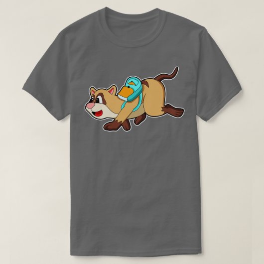 T-shirt Suricate avec Sac à Dos 2 (Design devant)