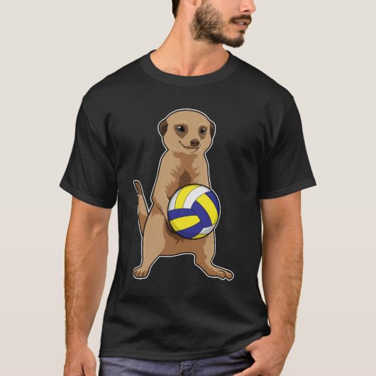 T-shirt Suricate avec Volleyball (Devant)