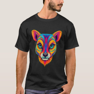T-shirt Suricate de l'arc-en-ciel géométrique coloré Meerk