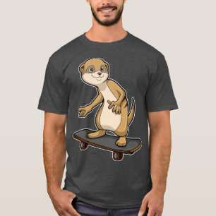 T-shirt Suricate en skateur avec skateboard 3