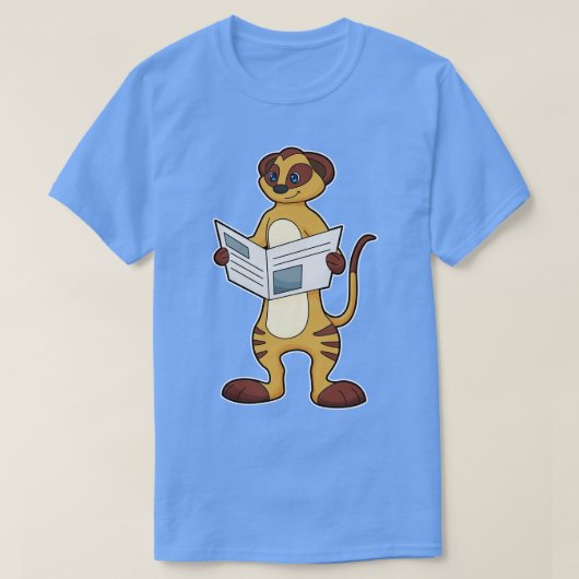 T-shirt Suricate en train de lire un journal (Design devant)