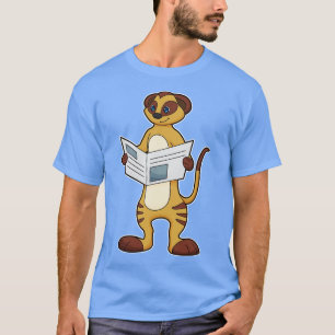 T-shirt Suricate en train de lire un journal