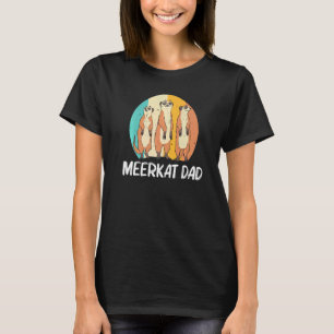 T-shirt Suricate Pour Papa Père Rétro Faune Zoo Animal