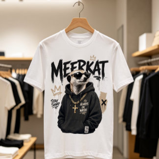 T-shirt Suricate Reste Alerte – Art Animalier de Streetwea