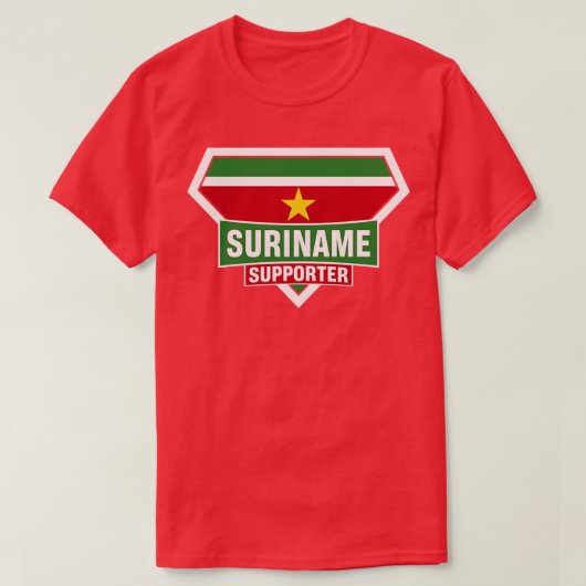 T-shirt Suriname Super Flag Supporter (Design devant)