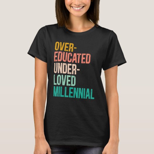 T-shirt Surinstruit Sous Aimé Millénium 1973 Protéger (Devant)