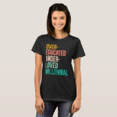 T-shirt Surinstruit Sous Aimé Millénium 1973 Protéger (Devant entier)