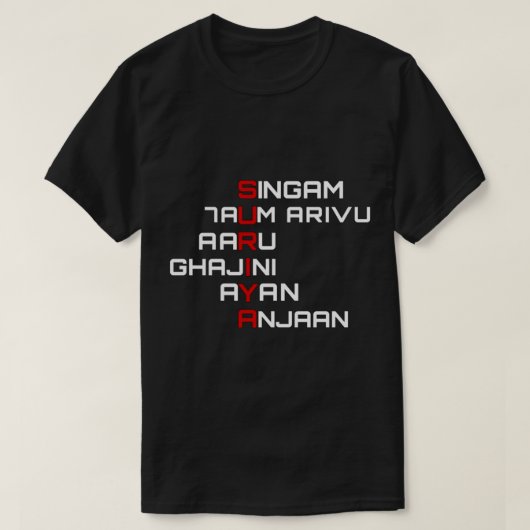 T-shirt Suriya Tamil Movies   (Design devant)