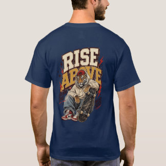T-shirt Surmonter la motivation - Skateur Tiger Streetwear