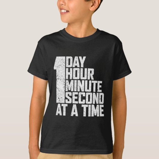 T-shirt Surmonter La Toxicomanie Un Jour Une Minute Second (Devant)