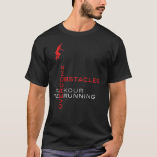 T-shirt Surmontez les obstacles : : Sur le noir