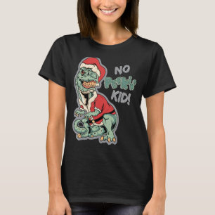 T-shirt Surpris Funny T Rex Claus T Rex Santa Claus Chri