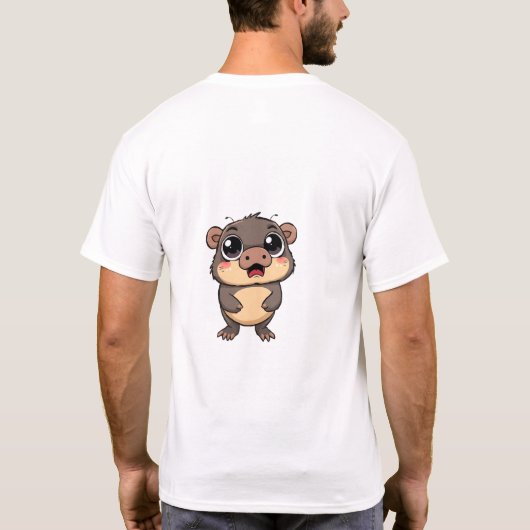 T-shirt Surprise face Platypus avec bulle (Dos)