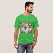 T-shirt Surprised Cats rétro (Devant entier)