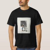 T-shirt Surreal Barcode Consumer Tee – Modern Concept Art” (Devant)