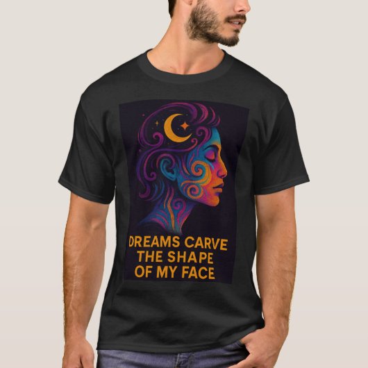 T-shirt Surreal Dream Portrait Neon Art (Devant)