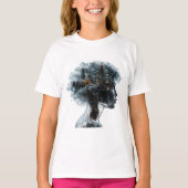 T-shirt Surreal Mindscape: City within a Woman's Head (Devant)