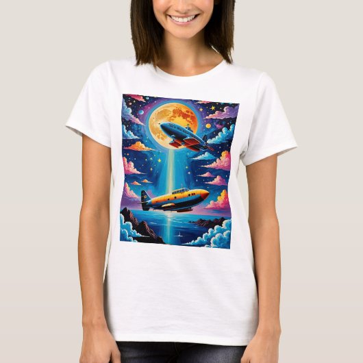 T-shirt Surreal Retro Sci-Fi Adventure Tee (Devant)