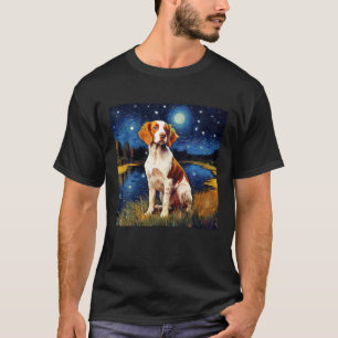 T-shirt Surreal Starry Nuit Bretagne Espagnol Chien T Chem