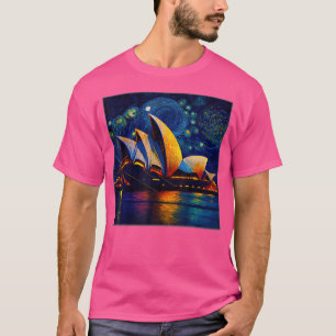 T-shirt Surréalisme Starry Night Sydney Opéra