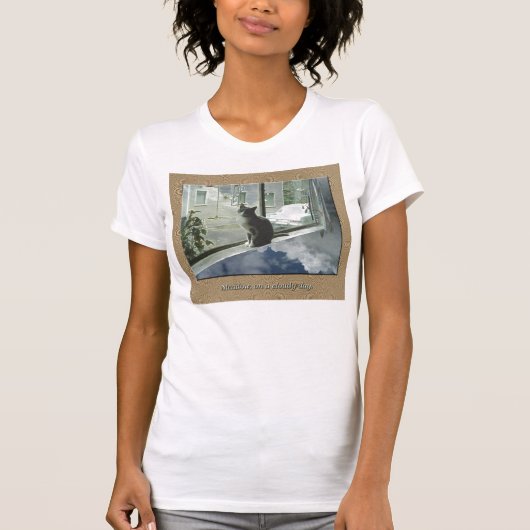 T-shirt surréaliste de chat (Devant)