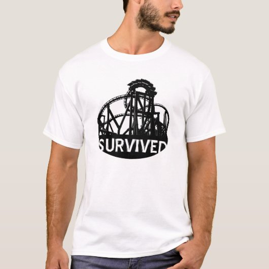 T-shirt Survécu (Dessous de verre à roulettes) (Devant)