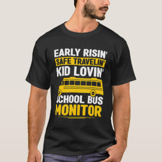 T-shirt Surveillance des autobus scolaires Risque précoce 
