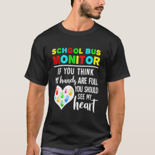 T-shirt Surveillant de bus scolaire à la tâche voir mon il