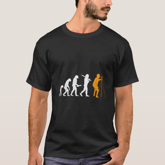 T-shirt Surveyor Land Surveying Evolution Of A Surveyor (Devant)